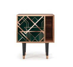 Storyz Table De Chevet Bleu 1 Porte L 58 Cm -Boutique Maisons du Monde table de chevet vert 1 porte l 58 cm emerald gatsby