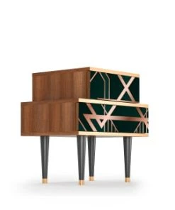 Storyz Table De Chevet Vert 2 Tiroirs L 58 Cm -Boutique Maisons du Monde table de chevet vert 2 tiroirs l 58 cm 3