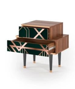 Storyz Table De Chevet Vert 2 Tiroirs L 58 Cm -Boutique Maisons du Monde table de chevet vert 2 tiroirs l 58 cm 5