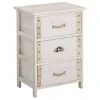 Beliani Table De Nuit à 3 Tiroirs En Bois Crème -Boutique Maisons du Monde table de nuit a 3 tiroirs en bois creme