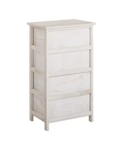 Beliani Table De Nuit à 4 Tiroirs En Bois Crème 11 Beliani Table De Nuit à 4 Tiroirs En Bois Crème -Boutique Maisons du Monde table de nuit a 4 tiroirs en bois creme 3