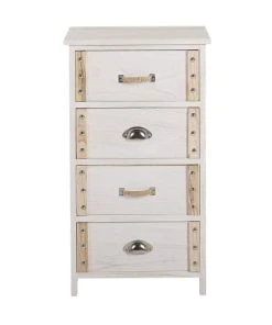 Beliani Table De Nuit à 4 Tiroirs En Bois Crème 12 Beliani Table De Nuit à 4 Tiroirs En Bois Crème -Boutique Maisons du Monde table de nuit a 4 tiroirs en bois creme 4