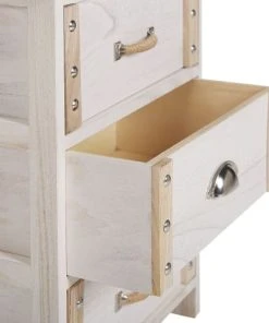 Beliani Table De Nuit à 4 Tiroirs En Bois Crème 13 Beliani Table De Nuit à 4 Tiroirs En Bois Crème -Boutique Maisons du Monde table de nuit a 4 tiroirs en bois creme 5