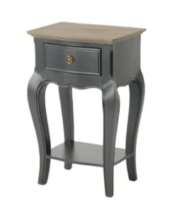 HELLIN Table De Nuit En Bois 1 Tiroir 1 Tablette