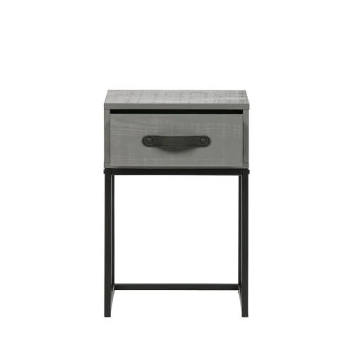 WOOOD Table De Nuit En Pin Massif Gris 6 WOOOD Table De Nuit En Pin Massif Gris – Image 4