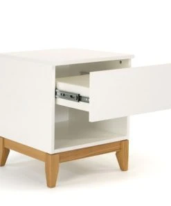 Woodman Table Et Chevet Design Scandinave 1 Niche Blanc -Boutique Maisons du Monde table et chevet design scandinave 1 niche blanc 2