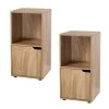 Casame Tables De Chevet 2 Cases Décor Bois 1 Porte - Lot De 2 -Boutique Maisons du Monde tables de chevet 2 cases decor bois 1 porte lot de 2