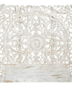 Maisons Du Monde Tête De Lit 140 En Manguier Massif Sculpté Blanc