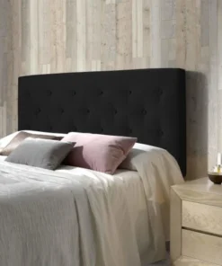 HOMN Tête De Lit 140x100 Cm, Capitonnée Tissu Anthracite, épaisseur De 8 Cm -Boutique Maisons du Monde tete de lit 140x100 cm capitonnee tissu anthracite epaisseur de 8 cm 1