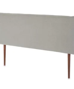HOMN Tête De Lit 140x100 Cm, Tissu Gris, épaisseur Totale De 8 Cm