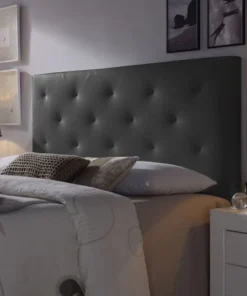 HOMN Tête De Lit 140x60 Cm Noir, Cuir Synthétique