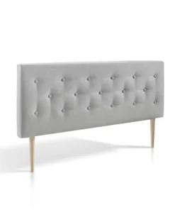 HOMN Tête De Lit 150x100 Cm, Capitonnée Tissu Gris