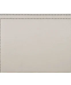 Maisons Du Monde Tête De Lit 160 En Lin écru Avec Clous En Métal Coloris Laiton, OEKO-TEX®