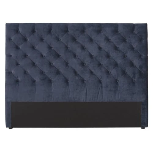 Maisons Du Monde Tête De Lit 160 En Velours Capitonné Bleu Nuit 3 Maisons Du Monde Tête De Lit 160 En Velours Capitonné Bleu Nuit
