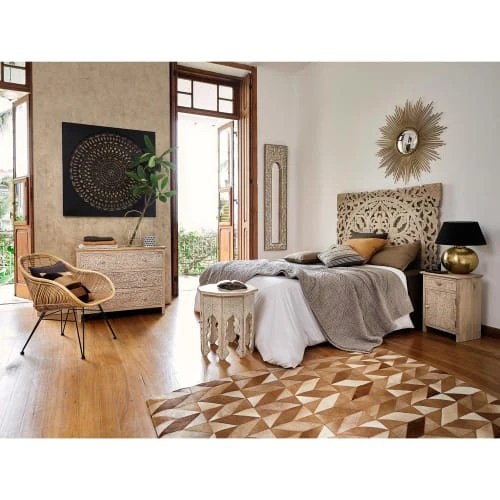 Maisons Du Monde Tête De Lit 160 Sculptée En Manguier Massif 7 Maisons Du Monde Tête De Lit 160 Sculptée En Manguier Massif – Image 5