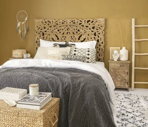 Maisons Du Monde Tête De Lit 160 Sculptée En Manguier Massif 4 Maisons Du Monde Tête De Lit 160 Sculptée En Manguier Massif – Image 2