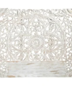 Maisons Du Monde Tête De Lit 160 Sculptée En Manguier Massif Blanc