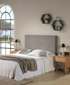 HOMN Tête De Lit 160x60 Cm Couleur Gris, 8 Cm D'épaisseur -Boutique Maisons du Monde tete de lit 160x60 cm couleur gris 8 cm d epaisseur 1