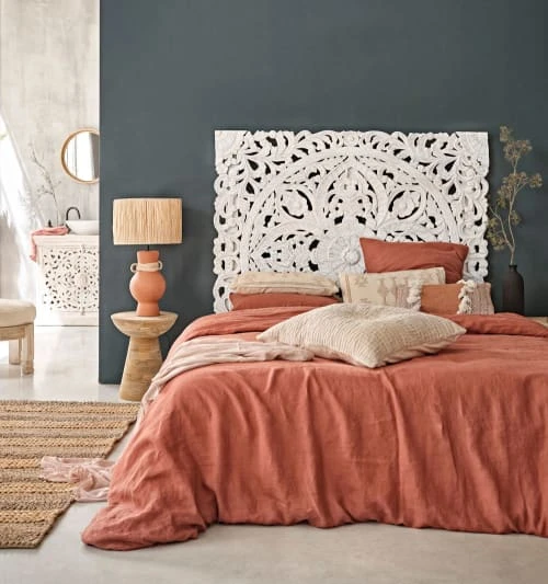 Maisons Du Monde Tête De Lit 180 En Manguier Massif Sculpté Blanc 4 Maisons Du Monde Tête De Lit 180 En Manguier Massif Sculpté Blanc – Image 2