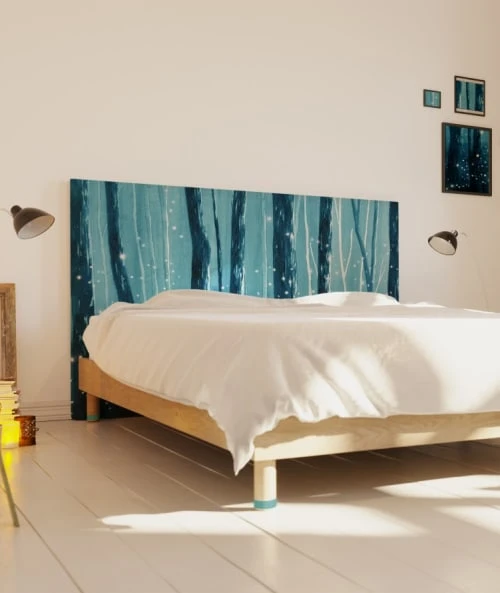 MyQuintus Tête De Lit Avec Housse Bleu 140 Cm 4 MyQuintus Tête De Lit Avec Housse Bleu 140 Cm – Image 2