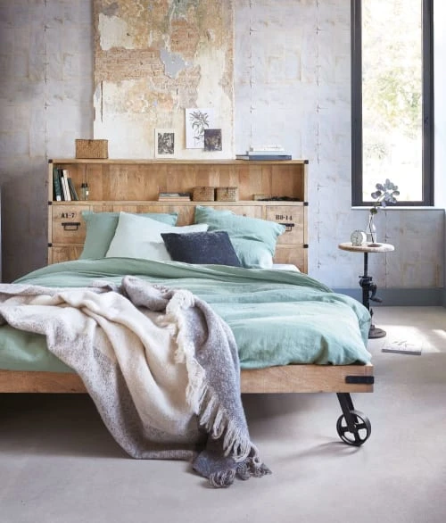 Maisons Du Monde Tête De Lit Avec Rangements En Manguier Massif L 140 Cm 5 Maisons Du Monde Tête De Lit Avec Rangements En Manguier Massif L 140 Cm – Image 3