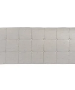 Wadiga Tête De Lit Capitonnée Carrés Polyester Gris Clair L160cm