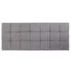 Wadiga Tête De Lit Capitonnée Carrés Polyester Gris L160cm
