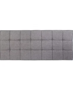 Wadiga Tête De Lit Capitonnée Carrés Polyester Gris L160cm