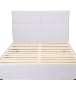 HOMIFAB Tête De Lit Capitonnée En Tissu Gris Clair 140 Cm -Boutique Maisons du Monde tete de lit capitonnee en tissu gris clair 140 cm 10