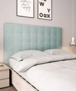 Usinestreet Tête De Lit Capitonnée En Tissu MEGAN - Bleu Clair, Largeur - 160 Cm -Boutique Maisons du Monde tete de lit capitonnee en tissu megan bleu clair largeur 160 cm 1