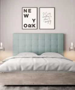 Usinestreet Tête De Lit Capitonnée En Tissu MEGAN - Bleu Clair, Largeur - 160 Cm -Boutique Maisons du Monde tete de lit capitonnee en tissu megan bleu clair largeur 160 cm 2