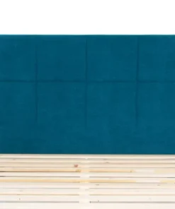 HOMIFAB Tête De Lit Capitonnée En Velours Bleu Canard 160 Cm -Boutique Maisons du Monde tete de lit capitonnee en velours bleu canard 160 cm 2