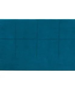 HOMIFAB Tête De Lit Capitonnée En Velours Bleu Canard 160 Cm