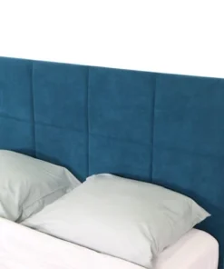 HOMIFAB Tête De Lit Capitonnée En Velours Bleu Canard 160 Cm -Boutique Maisons du Monde tete de lit capitonnee en velours bleu canard 160 cm 5