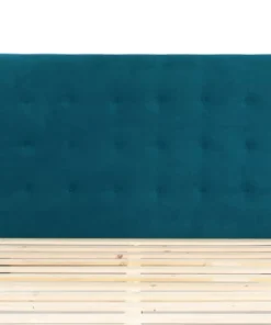 HOMIFAB Tête De Lit Capitonnée En Velours Bleu Canard 160 Cm -Boutique Maisons du Monde tete de lit capitonnee en velours bleu canard 160 cm 8