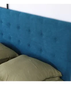 HOMIFAB Tête De Lit Capitonnée En Velours Bleu Canard 160 Cm -Boutique Maisons du Monde tete de lit capitonnee en velours bleu canard 160 cm 9