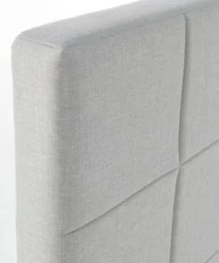 Oviala Tête De Lit Capitonnée Gris Clair 140 Cm -Boutique Maisons du Monde tete de lit capitonnee gris clair 140 cm 2
