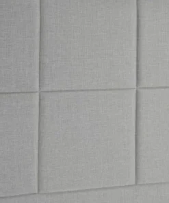 Oviala Tête De Lit Capitonnée Gris Clair 140 Cm -Boutique Maisons du Monde tete de lit capitonnee gris clair 140 cm 3