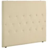 HOMCOM Tête De Lit Capitonnée Rembourrée MDF Coton Polyester Beige 2 HOMCOM Tête De Lit Capitonnée Rembourrée MDF Coton Polyester Beige -Boutique Maisons du Monde tete de lit capitonnee rembourree mdf coton polyester beige