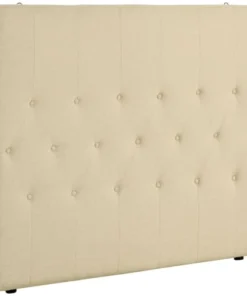 HOMCOM Tête De Lit Capitonnée Rembourrée MDF Coton Polyester Beige