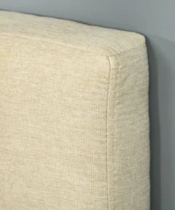 HOMCOM Tête De Lit Capitonnée Rembourrée MDF Coton Polyester Beige -Boutique Maisons du Monde tete de lit capitonnee rembourree mdf coton polyester beige 5