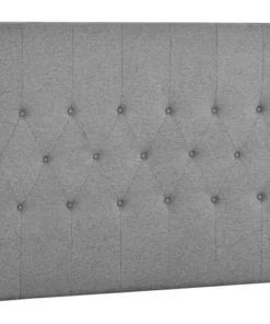 HOMCOM Tête De Lit Capitonnée Rembourrée MDF Coton Polyester Gris