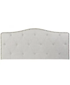 Wadiga Tête De Lit Classique Capitonnée Polyester Gris L146cm -Boutique Maisons du Monde tete de lit classique capitonnee polyester beige l146cm capitonnee