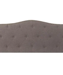 Wadiga Tête De Lit Classique Capitonnée Polyester Gris Foncé L146cm