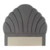 Wadiga Tête De Lit Coquillage Polyester Gris L162cm