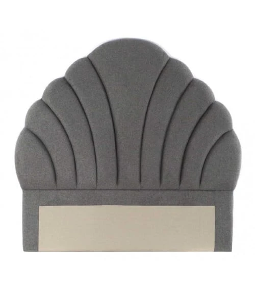Wadiga Tête De Lit Coquillage Polyester Gris L162cm 3 Wadiga Tête De Lit Coquillage Polyester Gris L162cm