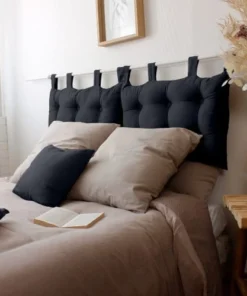 Enjoy Home Tête De Lit Coussin à Suspendre 70 X 45 Cm Gris Foncé -Boutique Maisons du Monde tete de lit coussin a suspendre 70 x 45 cm gris fonce 1