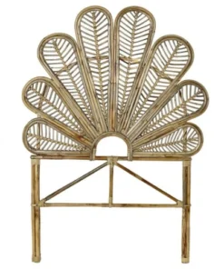 Wadiga Tête De Lit Demi-lune Rotin 90x4x128cm