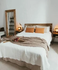 Hannun Tête De Lit En Bois D'épicéa Couleur Marron Vieilli Pour Lit 150 Cm -Boutique Maisons du Monde tete de lit en bois d epicea couleur marron vieilli pour lit 150 cm 2