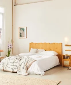 Hannun Tête De Lit En Bois D'épicéa De Couleur Marron Clair Pour Lit 150 Cm -Boutique Maisons du Monde tete de lit en bois d epicea de couleur marron clair pour lit 150 cm 2